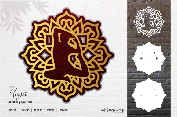 3D Layered Yoga Cut File