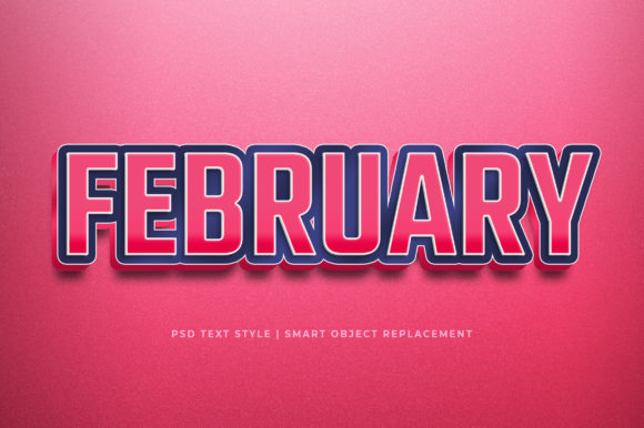 Elevate Your Visual Identity with the February 3d Text Effect Mockup
