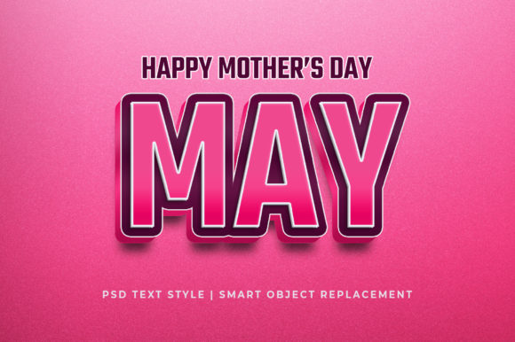 Elevate Your Visual Identity with the May Month 3D Text Style Effect Mockup