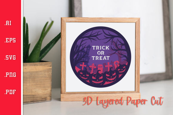 Elevating Digital Craftsmanship with Trick or Treat - 3D Layered Paper Cut SVG Designs