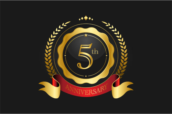 Evaluating the 5th Anniversary 3d Badge Illustration for Professional Branding Needs