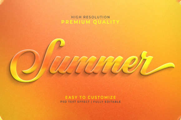 Summer 3d Text Effect Mockup