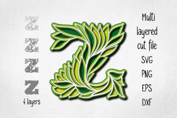 Unleash Creativity with the 3D Layered Alphabet Letter Z: A Versatile Design for Modern Crafters