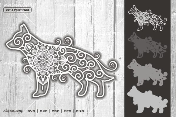Unlocking Creative Potential with Dog Mandala Vector 1 SVG 3D Layered Designs
